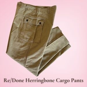 Like NEW! RE/DONE Cotton Herringbone Cargo Pants